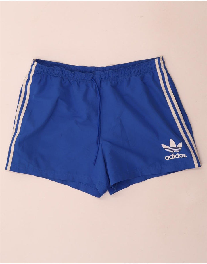Pantaloni scurți sport pentru bărbați Adidas XL poliester albastru