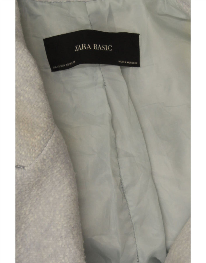 Palton supradimensionat pentru femei Zara Marea Britanie 6 XS albastru pete