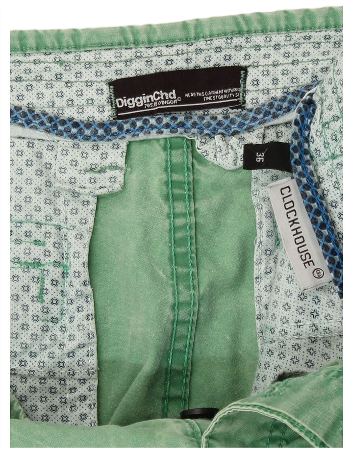 Pantaloni scurți cargo pentru bărbați CLOCK HOUSE W36 Large Green