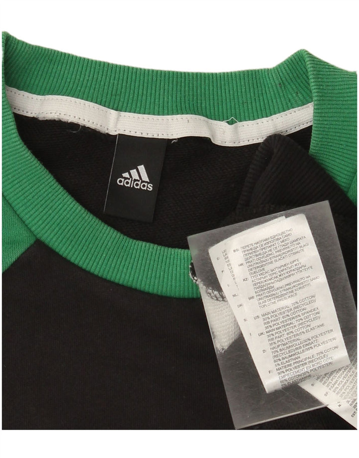 Hanorac pentru bărbați Adidas Jumper mediu negru, bumbac color bloc