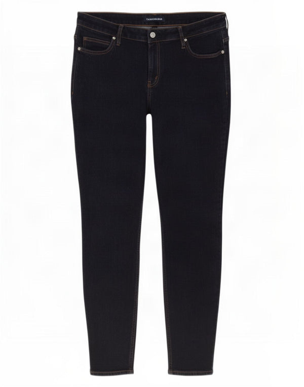 Blugi skinny pentru femei Calvin Klein W33 L30 bumbac bleumarin