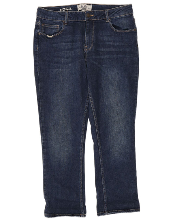 Fat Face, blugi tăiați pentru femei UK 12 Medium L30 L24 Bumbac bleumarin