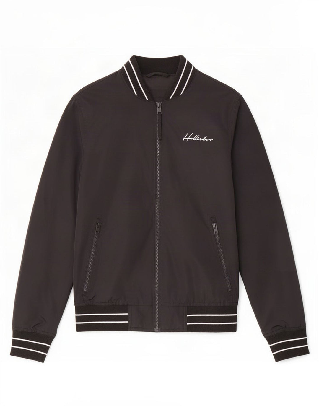 Bomber Hollister pentru bărbați UK 34 XS Poliester cu dungi negre