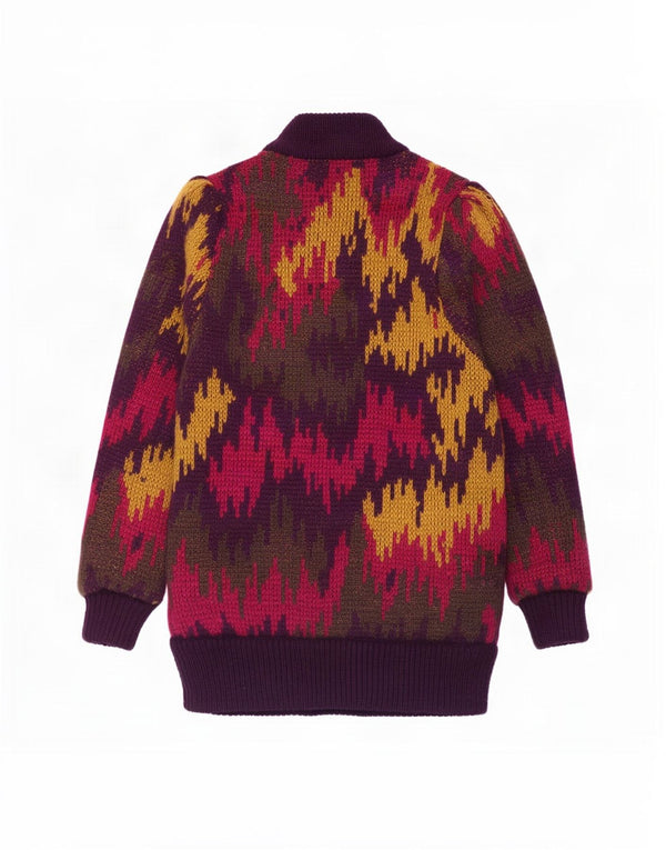 Pulover cardigan cu model abstract EXE pentru femei UK 16 mare multicolor