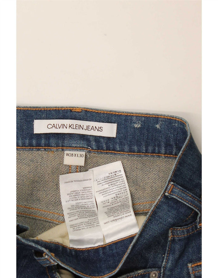 Calvin Klein Blugi slim pentru femei Distressed W28 L30 Bumbac albastru
