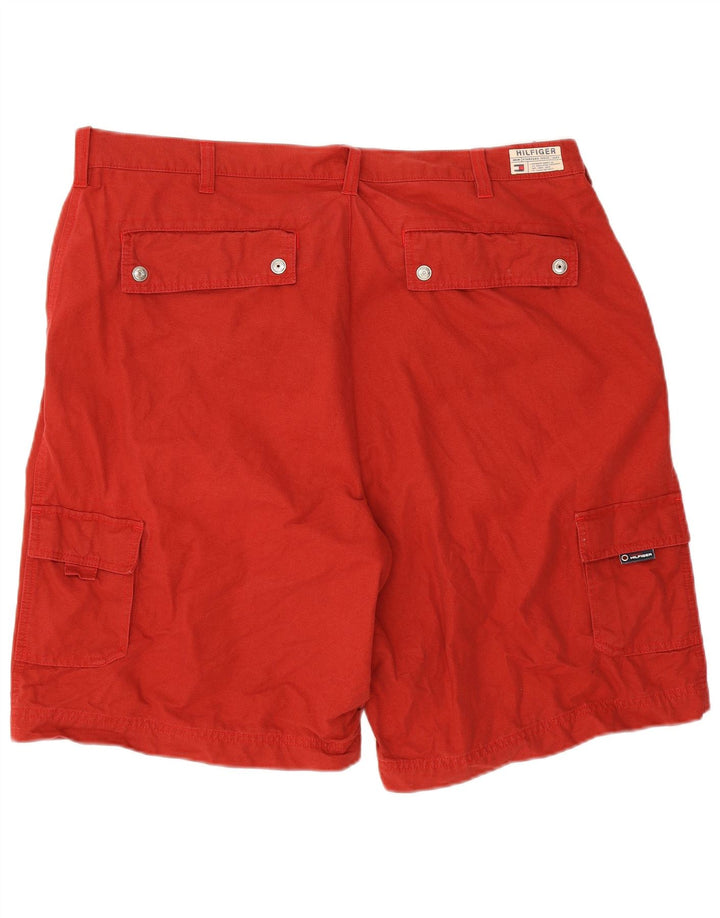 Pantaloni scurți cargo Tommy Hilfiger pentru bărbați W40 XL, bumbac roșu