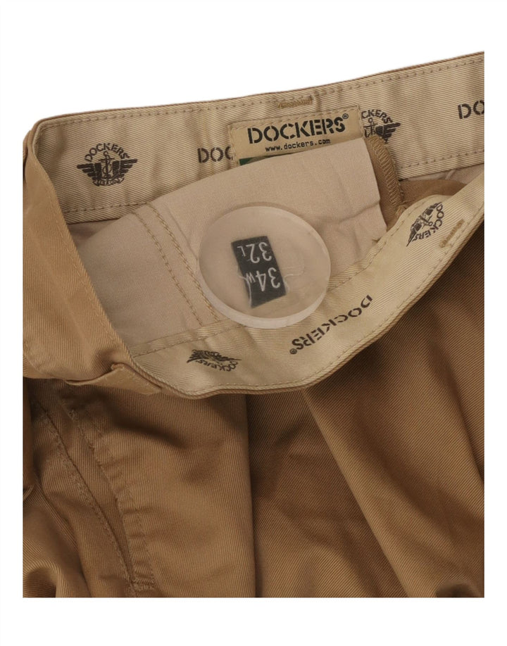 DOCKERS Pantaloni chino subțiri pentru bărbați L34 L29 bumbac bej