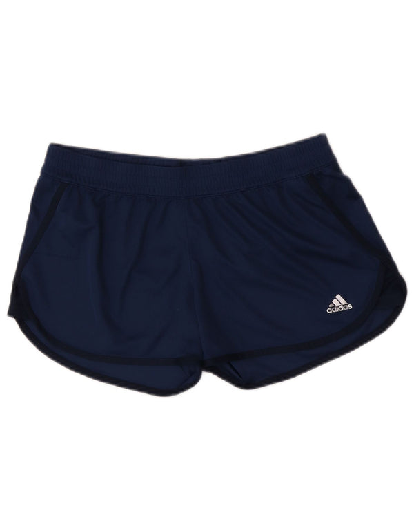 Pantaloni scurți sport Climalite Adidas pentru femei Marea Britanie 12/14, poliester mediu albastru bleumarin