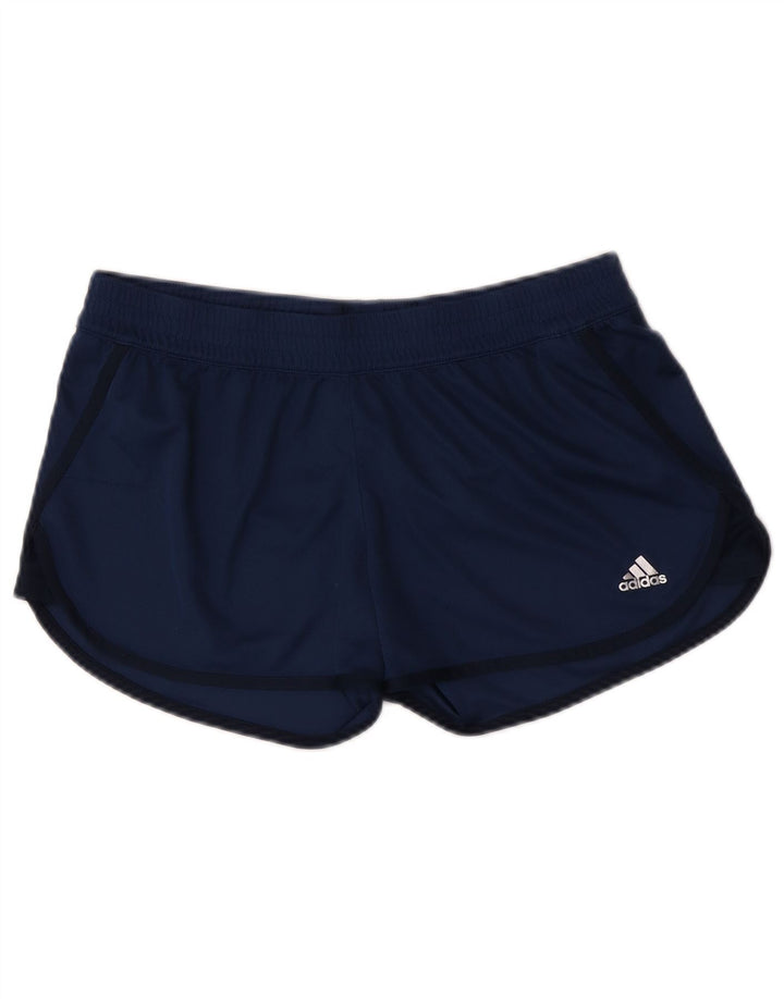 Pantaloni scurți sport Climalite Adidas pentru femei Marea Britanie 12/14, poliester mediu albastru bleumarin