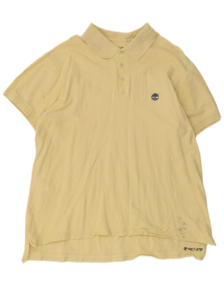 Tricou polo Timberland pentru bărbați, bumbac galben 2XL