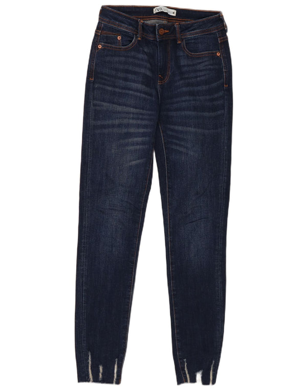 Blugi skinny pentru femei Zara EU 34 2XS L24 L28 Bumbac bleumarin