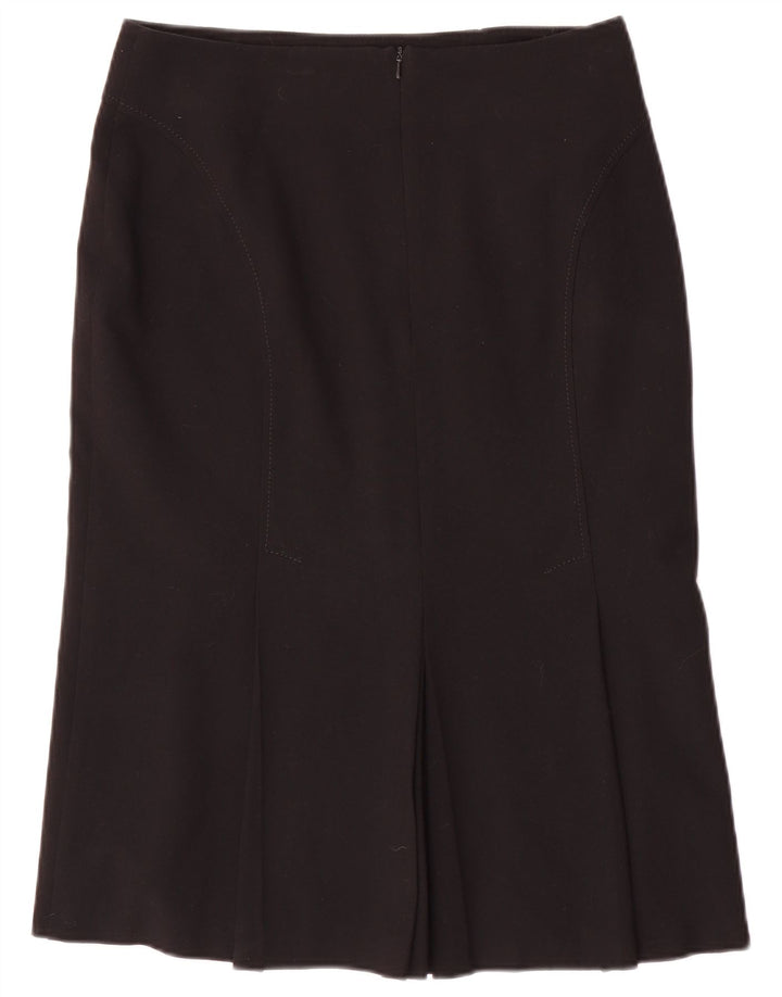Fusta dreaptă pentru femei Marks & Spencer UK 12 Medium W30 Poliester negru