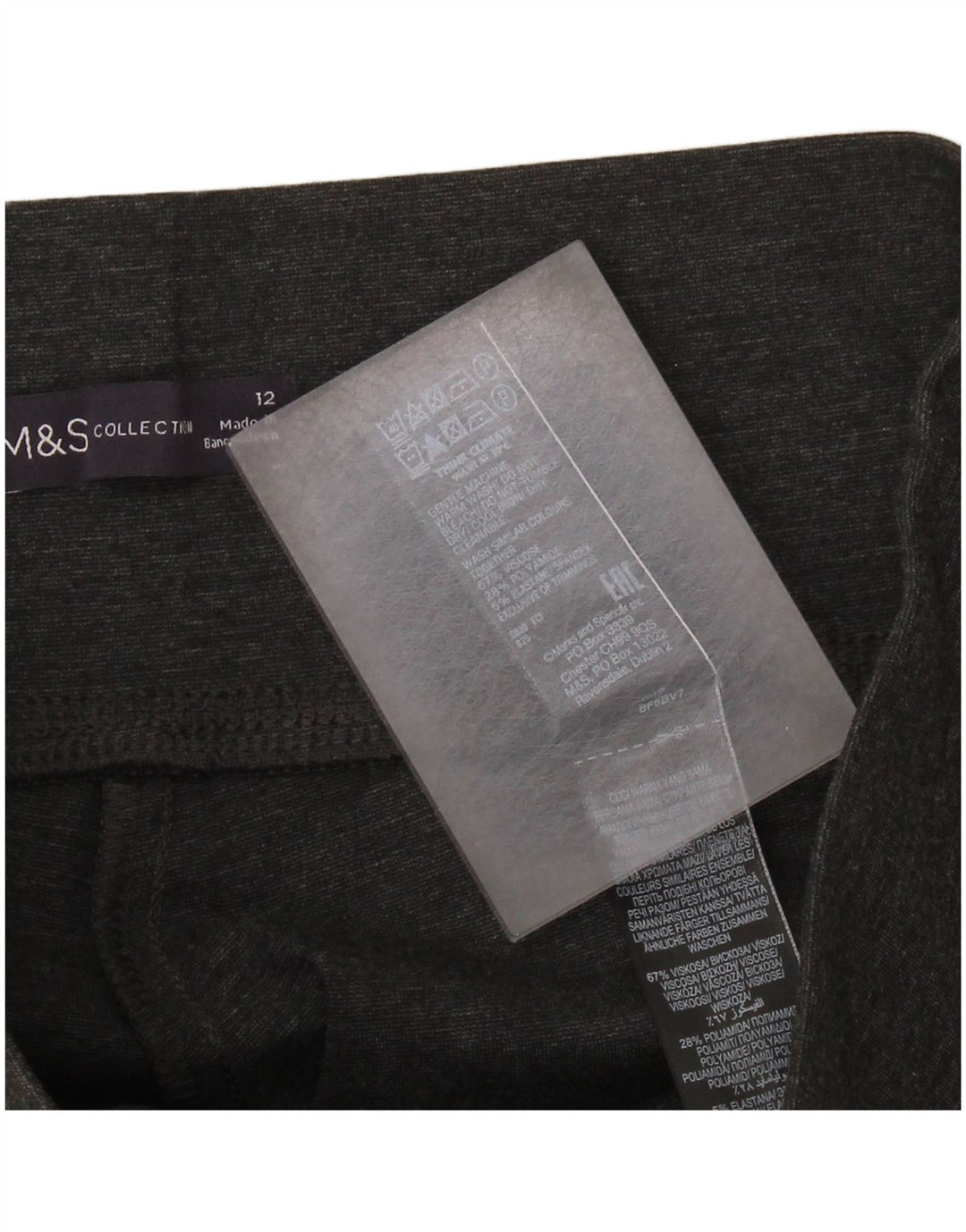 Leggings crop pentru femei Marks & Spencer UK 12 Medium Gri Viscose
