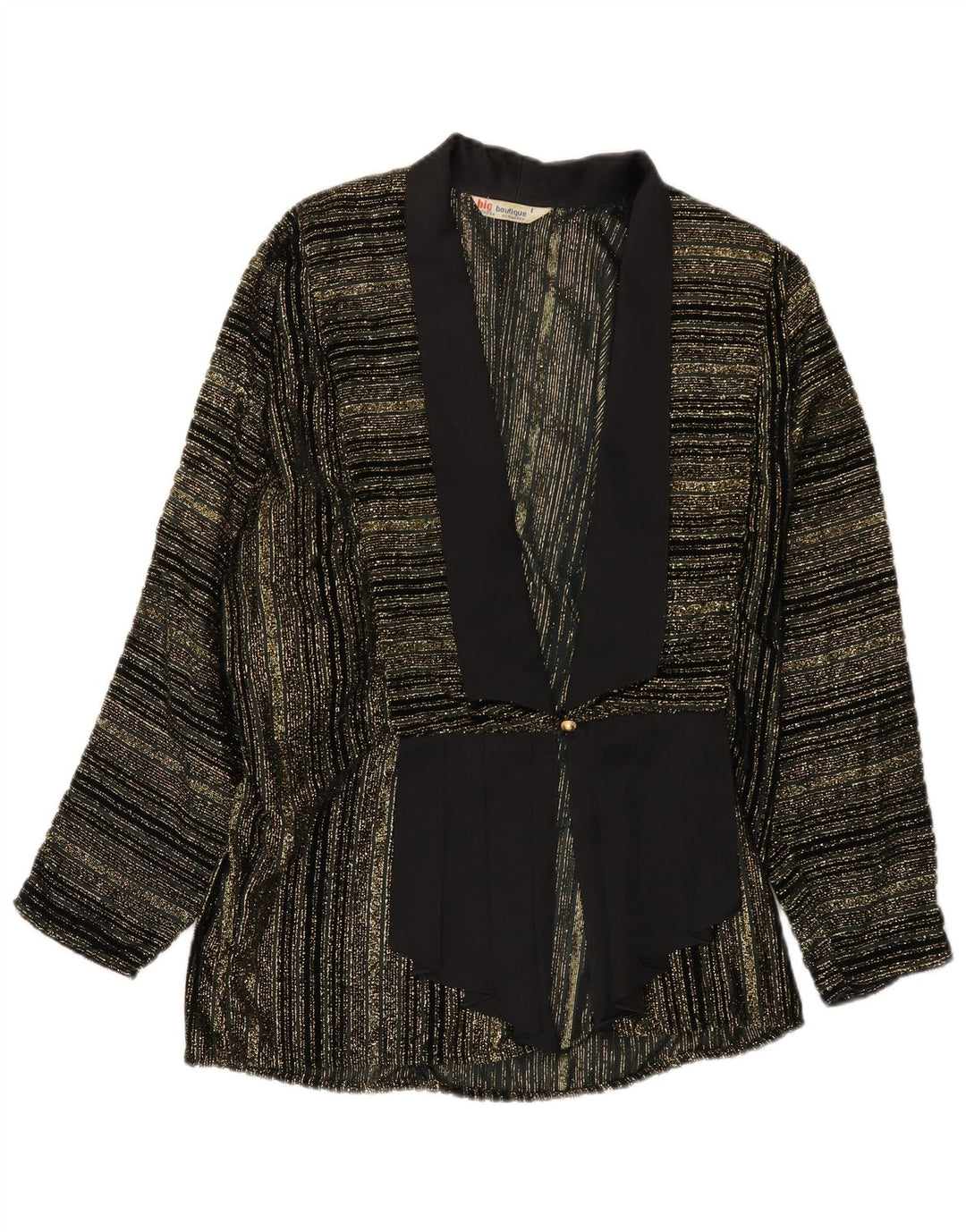 Blazer Vintage pentru femei cu 1 nasture, UK 16, mare, cu dungi negre