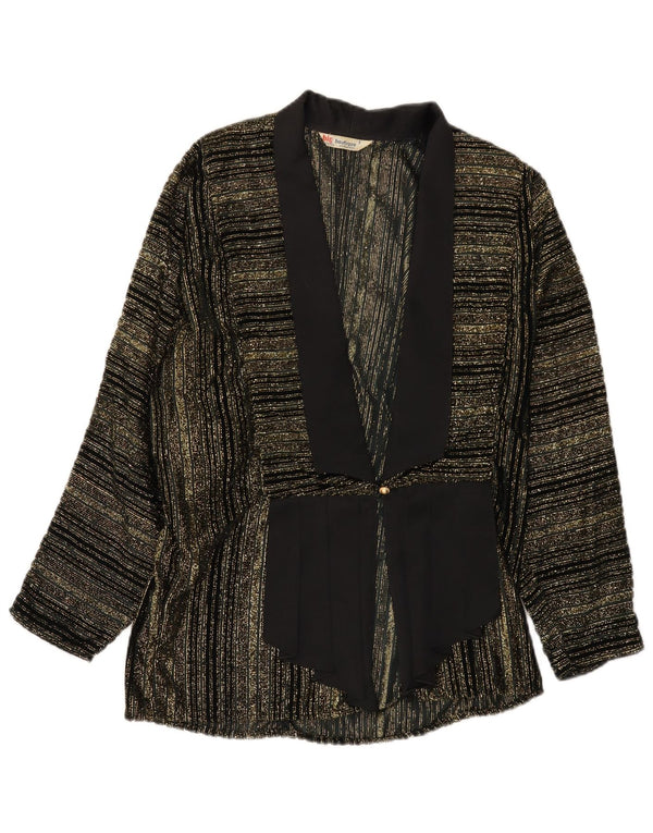 Blazer Vintage pentru femei cu 1 nasture, UK 16, mare, cu dungi negre