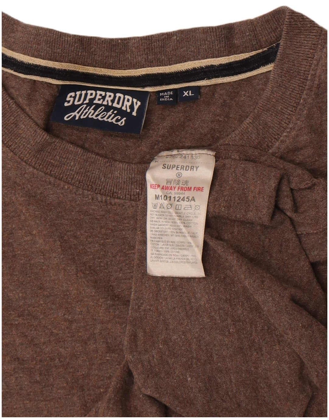Tricou Superdry Bărbați Top XL Maro Bumbac