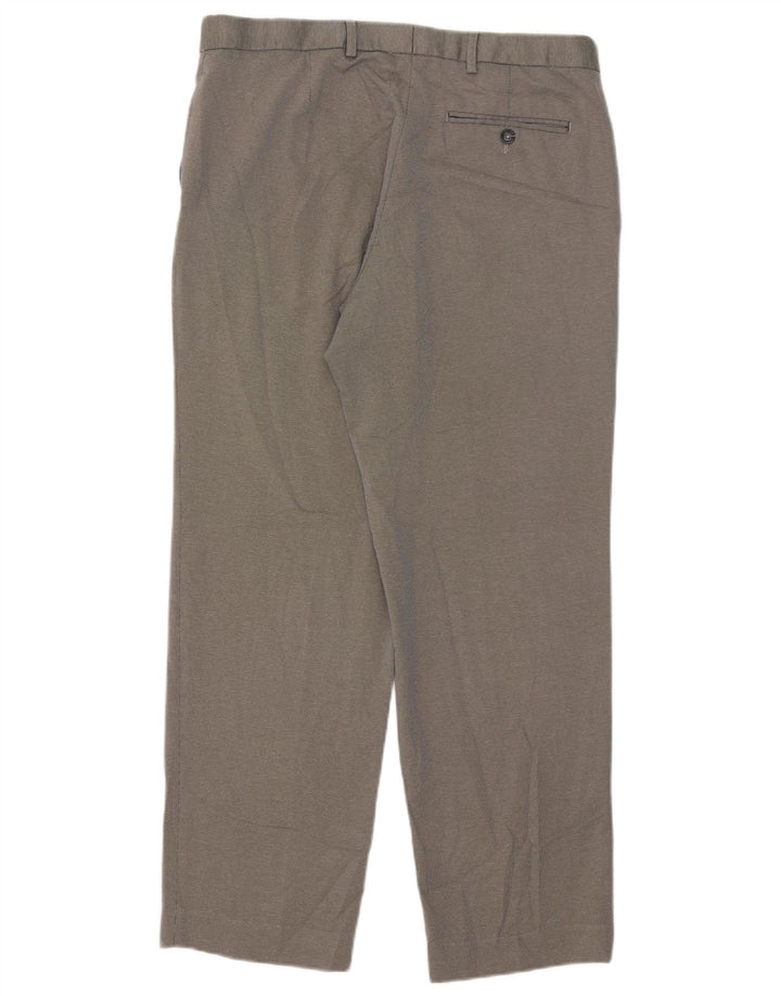 Pantaloni de costum pentru bărbați Marks & Spencer, cu ajustare normală, L36 L31, poliester gri