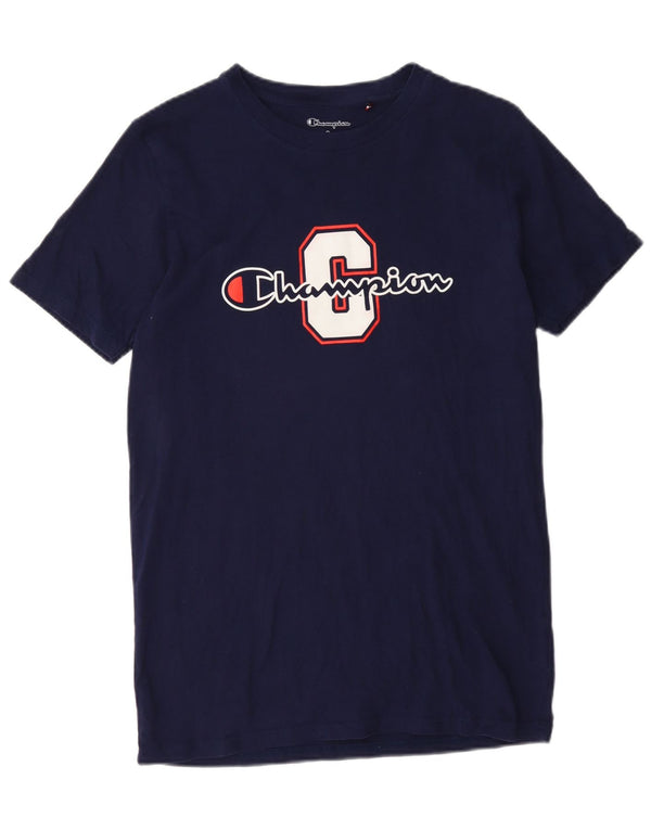 Tricou grafic pentru bărbați Champion Top mic din bumbac bleumarin