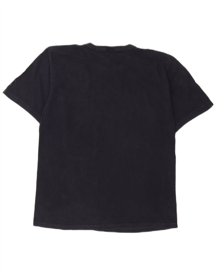 Tricou grafic pentru bărbați Champion Top mediu din bumbac bleumarin