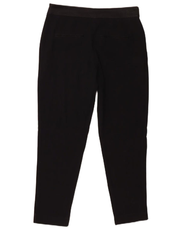 French Connection Pantaloni tăiați conici pentru femei UK 10 Small W30 L25 Negru