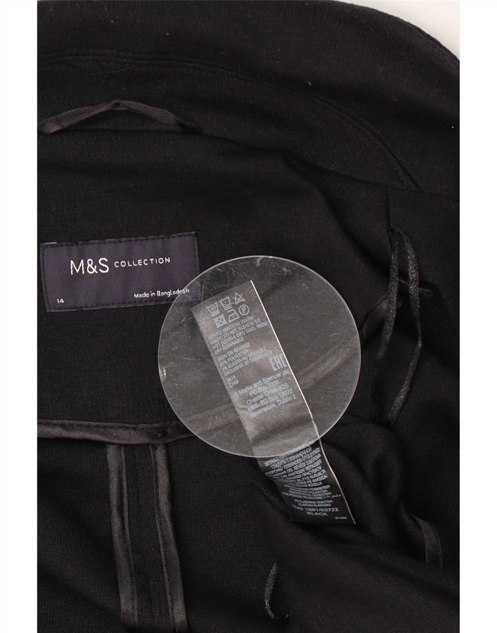 Marks & Spencer Palton pentru femei UK 14 Large Black Polyester