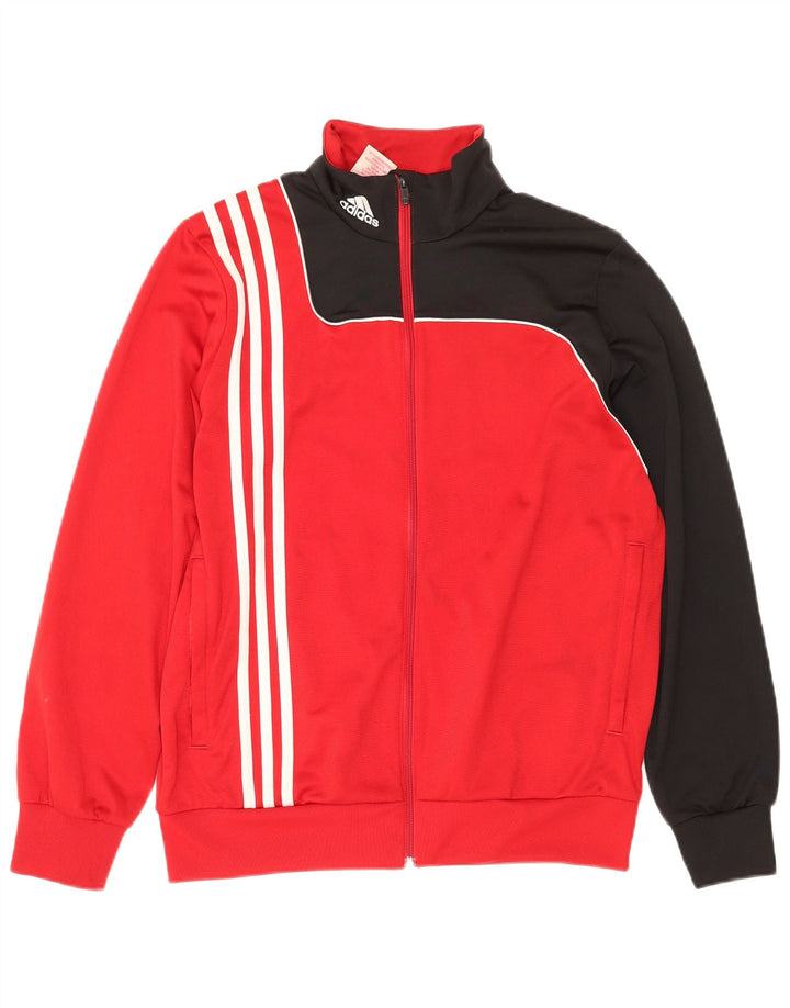 Jachetă de trening pentru băieți ADIDAS 15-16 ani, poliester color bloc roșu