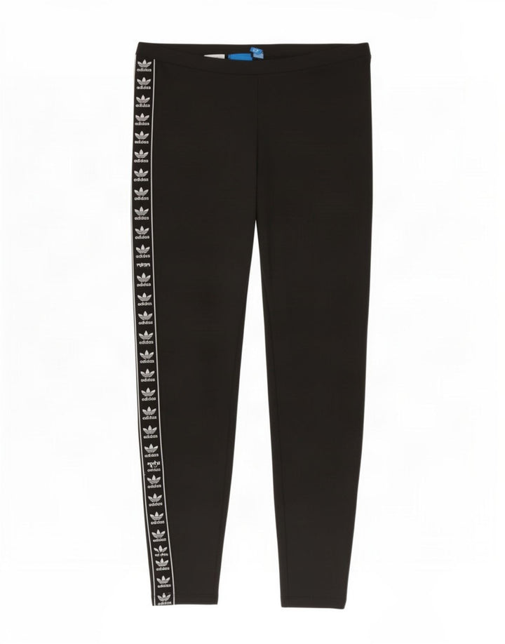 Leggings grafic Adidas pentru femei UK 12 Poliester mediu negru