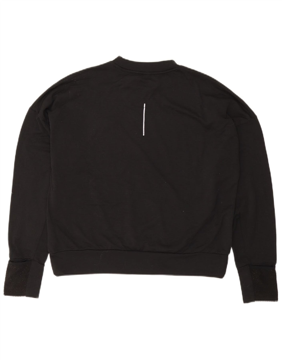 Top supradimensionat pentru alergare NIKE pentru femei, cu mânecă lungă, UK 10, poliester negru mic