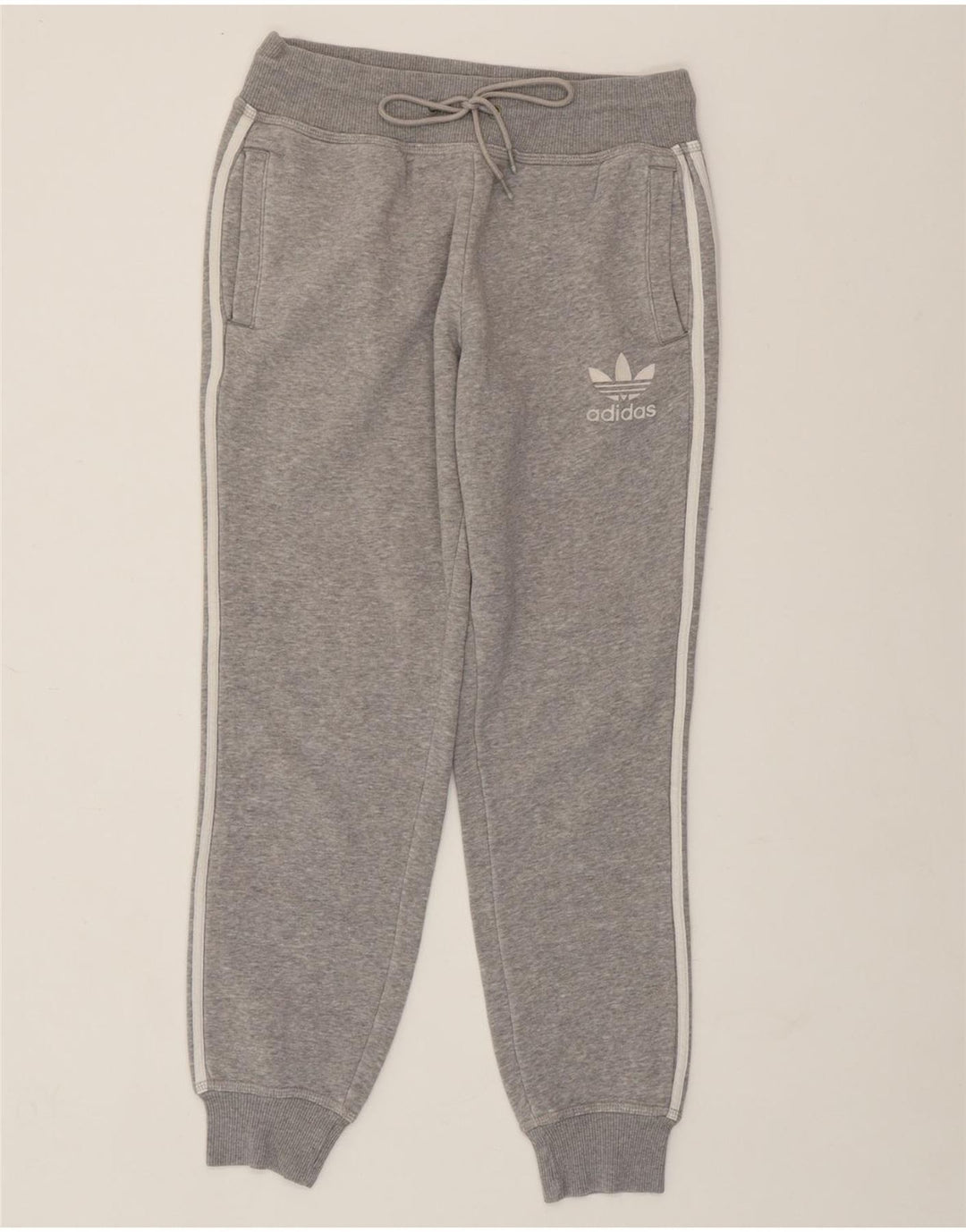 Pantaloni de trening pentru femei ADIDAS Joggeri UK 10 Bumbac gri mic