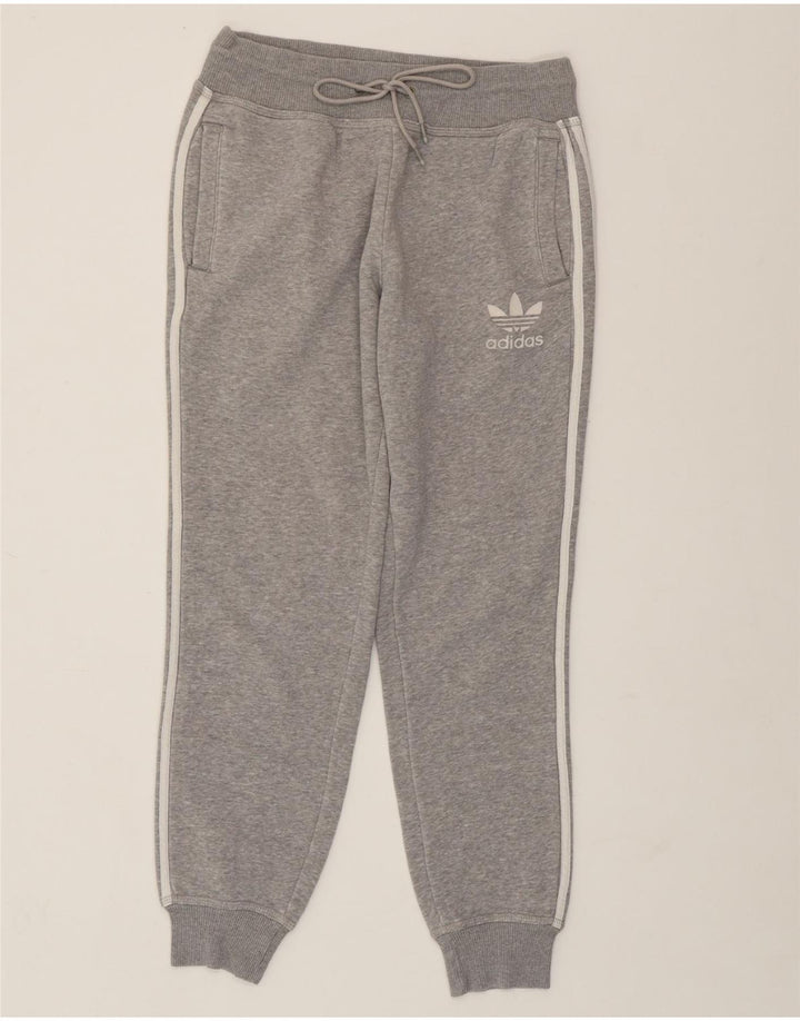 Pantaloni de trening pentru femei ADIDAS Joggeri UK 10 Bumbac gri mic