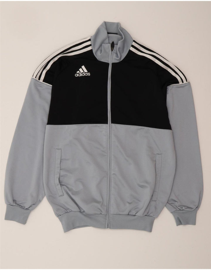 Jachetă de top ADIDAS pentru bărbați, cu croiala largi, Marea Britanie 36/38, albastru, color block