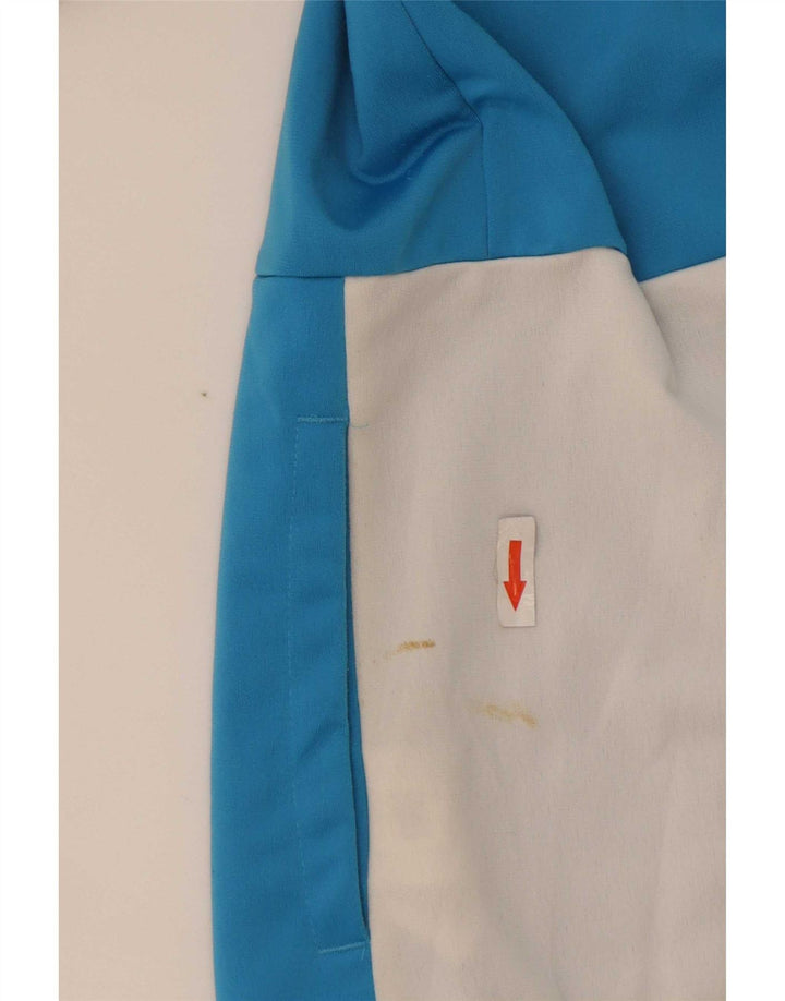 Jachetă de top pentru trening Adidas pentru femei UK 12/14 Medium Blue Colorblock