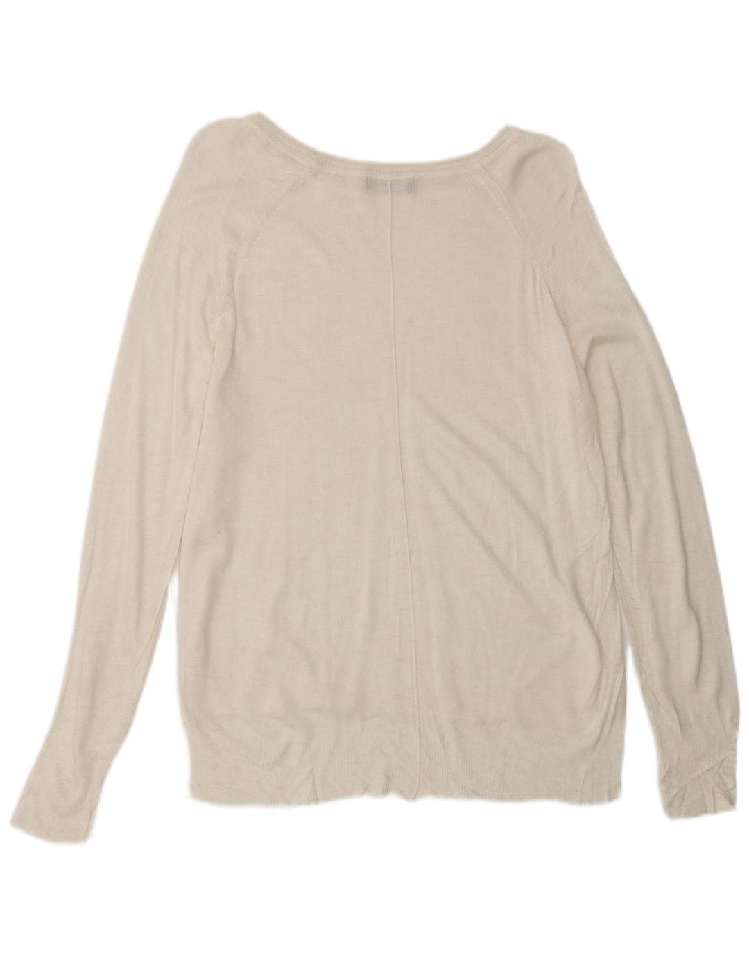 Pulover ZARA pentru damă cu gât de barcă, alb mediu, UK 14