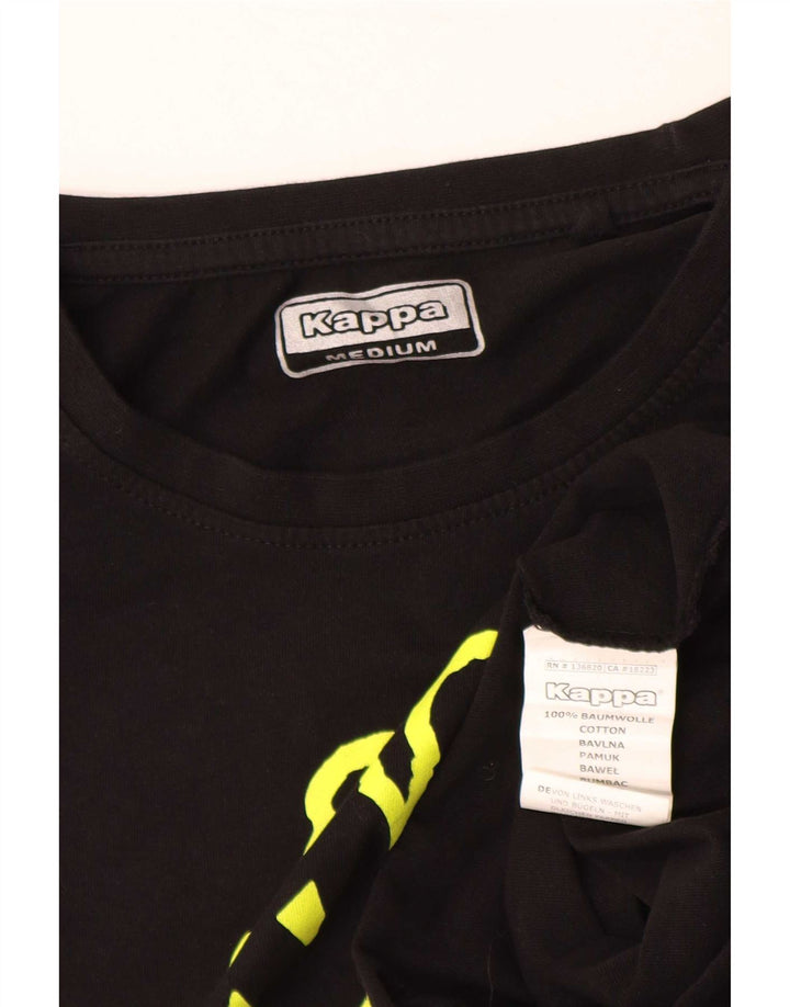 Tricou grafic pentru bărbați Kappa Top Medium Black Bumbac