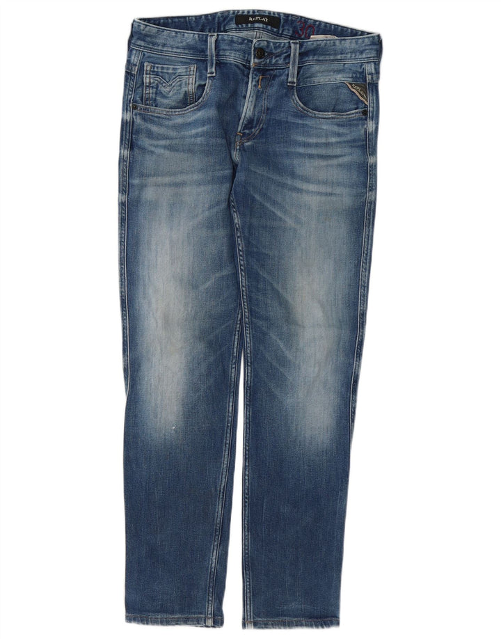 Blugi slim pentru femei Replay W30 L29 Bumbac albastru