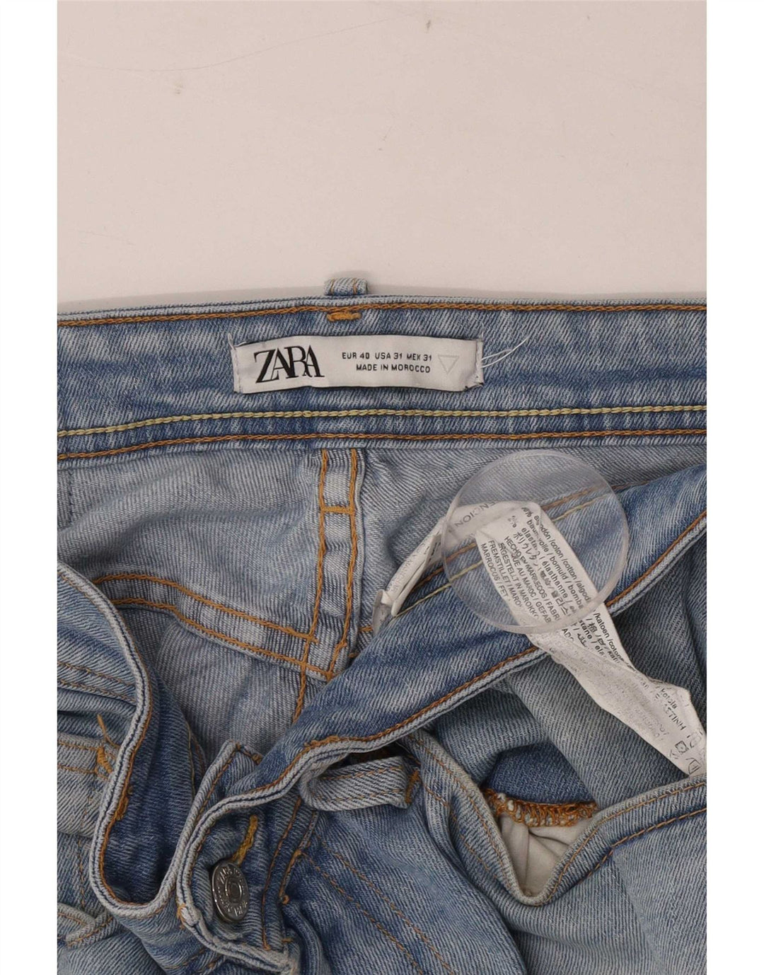 Blugi slim pentru bărbați Zara EU 40 Medium L31 L30 Bumbac albastru