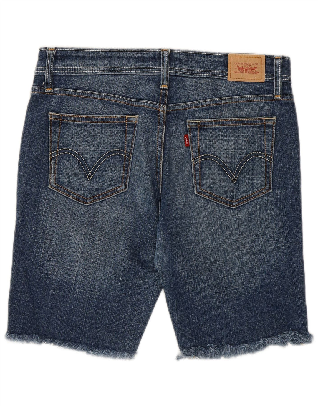 Pantaloni scurți din denim cu talie joasă Levi's 518 pentru femei, mărimea 7, mediu W30, bumbac albastru