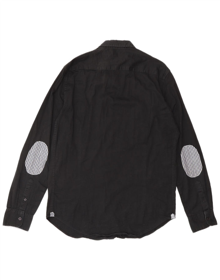 Cămașă Bărbați MASSIMO DUTTI EU 40 Bumbac Colorblock Mediu Negru