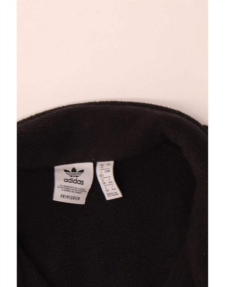 Pulover supradimensionat din lână Adidas pentru femei, cu fermoar, UK 12, poliester mediu negru