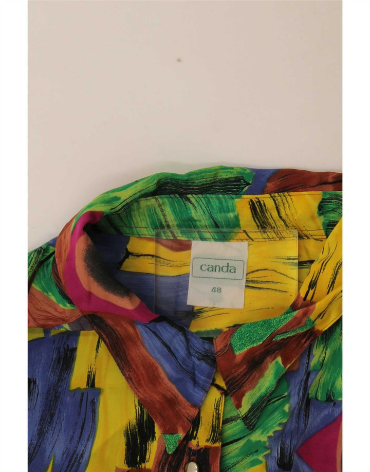 Bluză cu cămașă cu grafică pentru femei Canda EU 48 2XL Patchwork multicolor