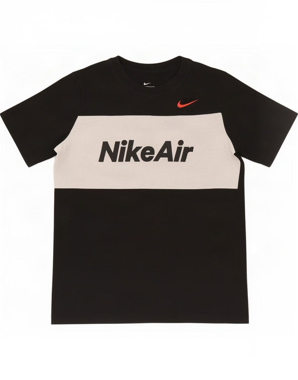Tricou grafic Nike pentru băieți Top 13-14 ani XL bumbac color bloc negru