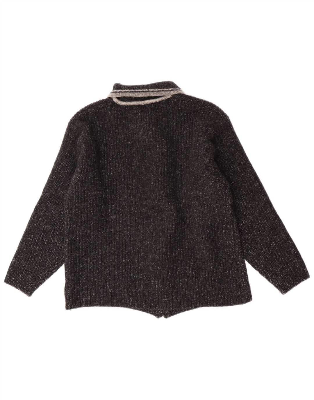 Pulover cardigan Levi's pentru băieți 11-12 ani, lână mare, gri cu pete