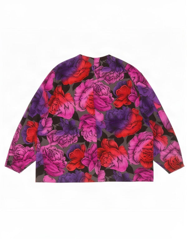 Bluză cămașă vintage pentru femei UK 20 2XL Multicolor Floral