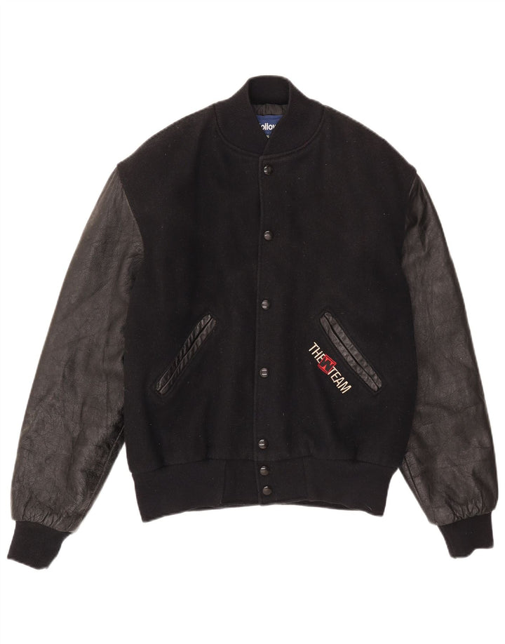 Holloway Mens Varsity Jacket UK 36 Small Black