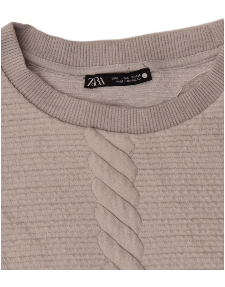 Pulover pentru femei Zara UK 16, mare, gri, poliester