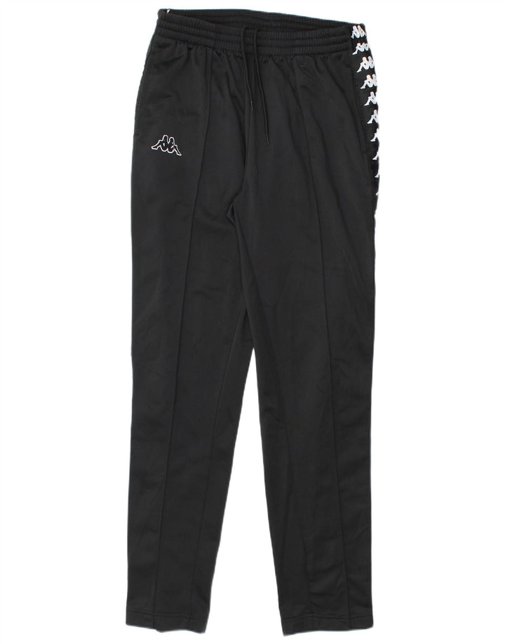 Pantaloni de trening Kappa pentru băieți grafic 13-14 ani, mari, negru, poliester