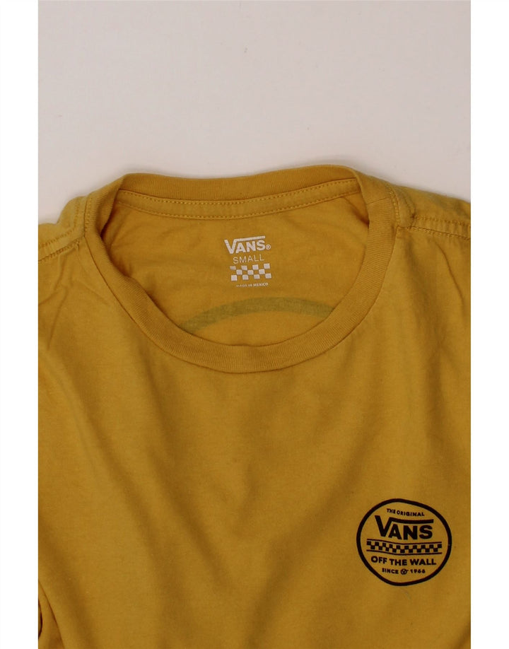 VANS Boys Graphic T-Shirt Top 8-9 Years sMALL Yellow Vintage Vans and Second-Hand Vans from Messina Hembry 