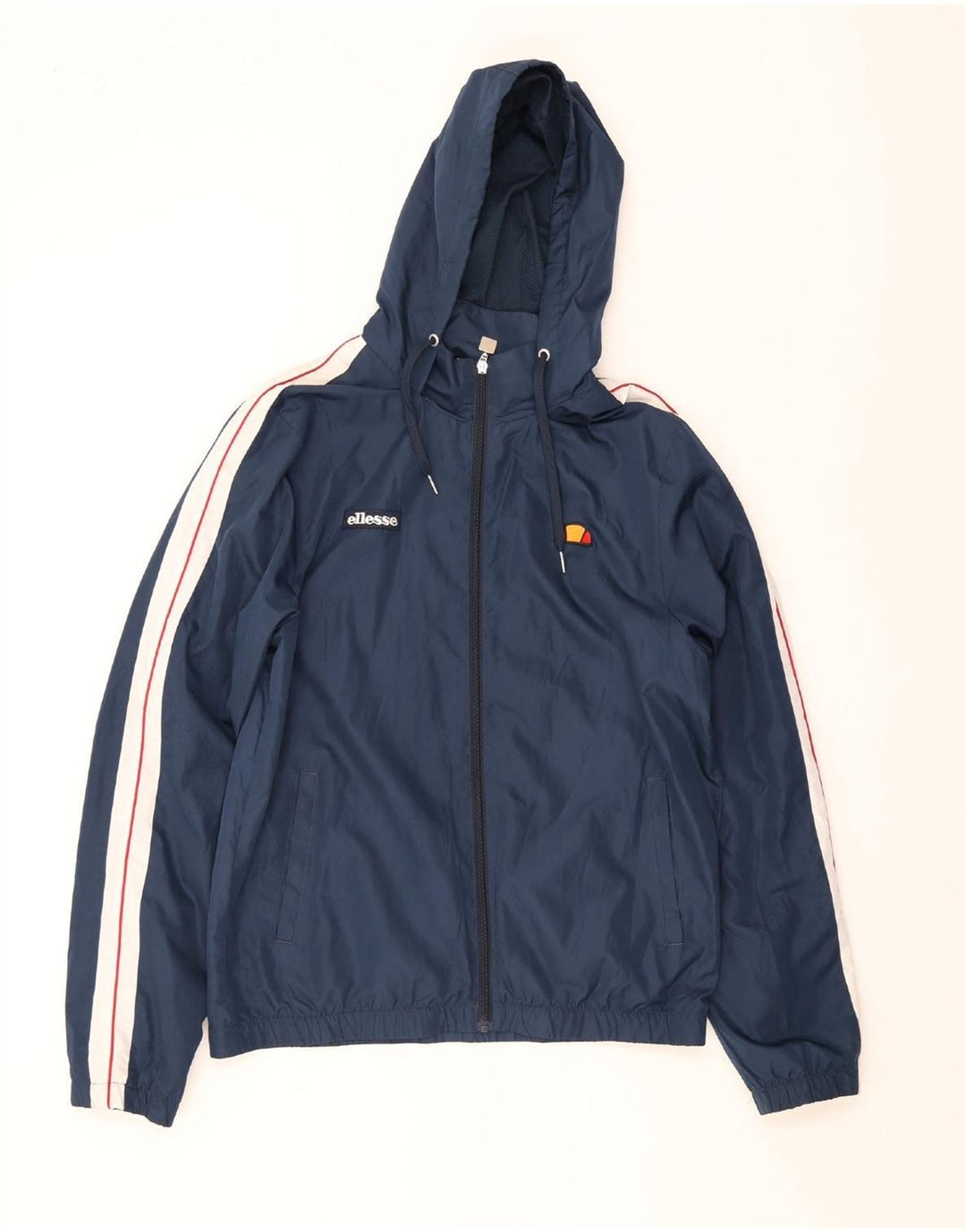 Jachetă de ploaie cu glugă pentru bărbați Ellesse UK 42 XL, albastru, poliester color bloc