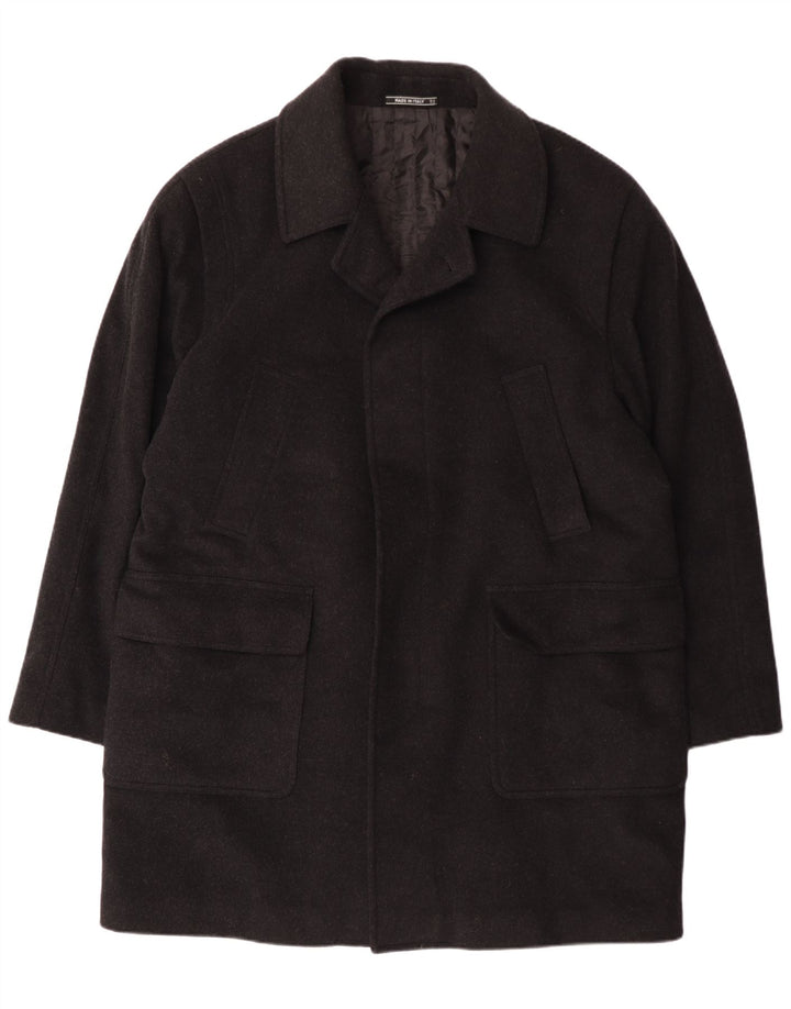 Pardesiu pentru bărbați Franco Ancona IT 52 XL Lână neagră