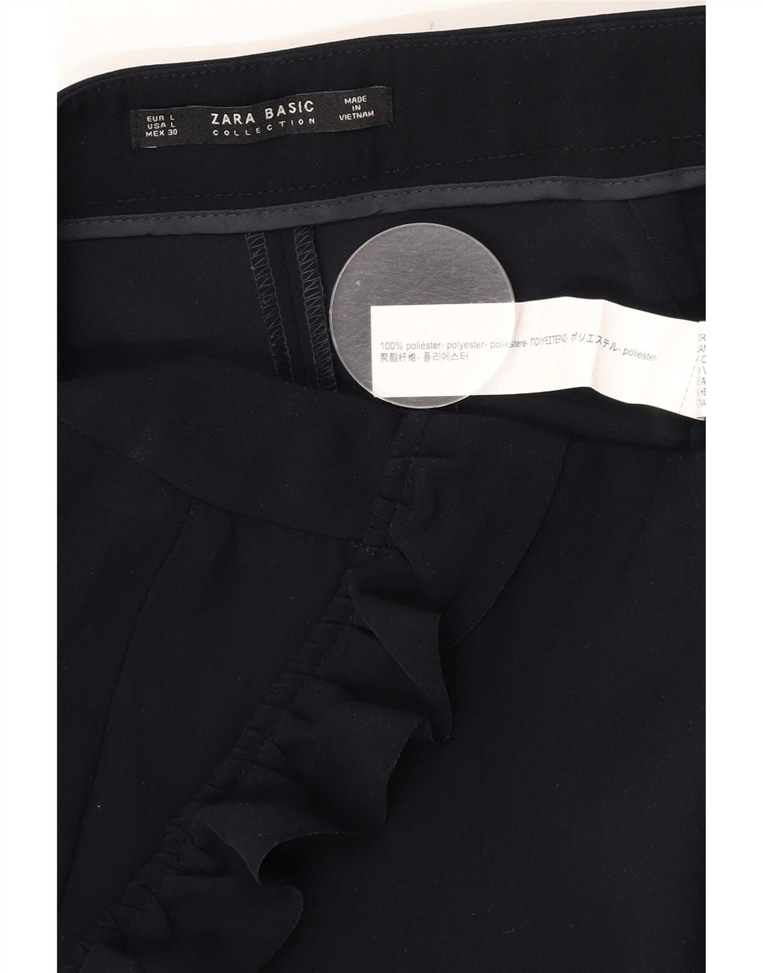 Pantaloni tăiați conici pentru femei Zara L30 L25 Poliester bleumarin